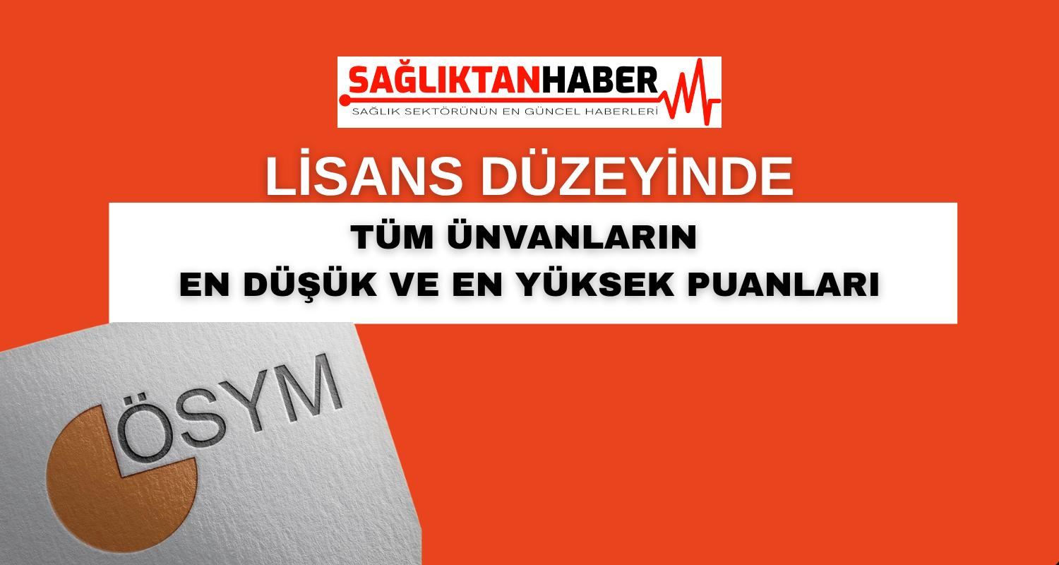 İşte lisans düzeyinde ünvanlara göre en düşük ve en yüksek puanlar