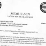 Sağlık Sen Muğla, belediyeden 1 TL’lik talep!