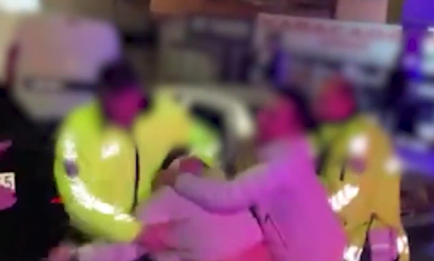 Trafik Polisine Saldıran Zorbalar Tutuklandı