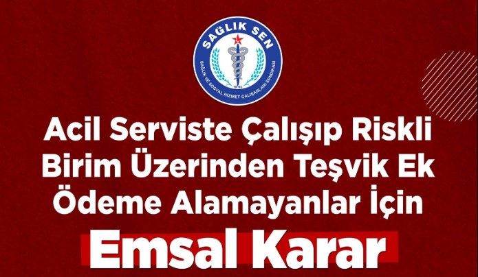 acil servis riskli birim ödemesi
