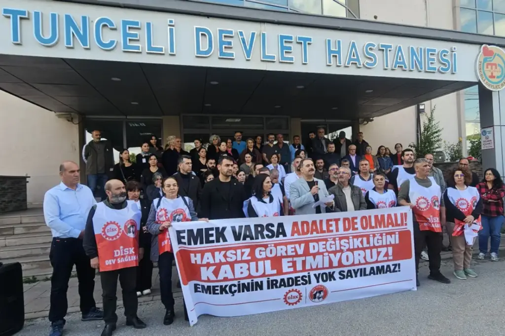 Tunceli Devlet Hastanesi önünde görevlendirme tepkisi: “Sendikal aidiyet üzerinden kayırma kabul edilemez”